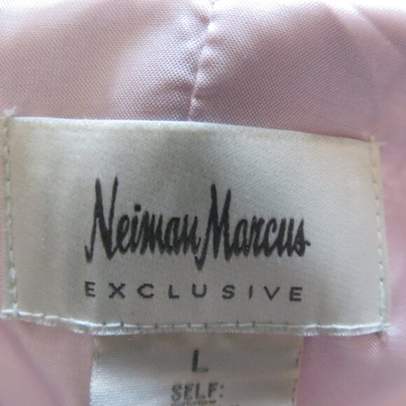 VTG Neiman Marcus Women's Lt Rose Silk/Cotton Blazer Lined Size Large - Picture 10 of 11